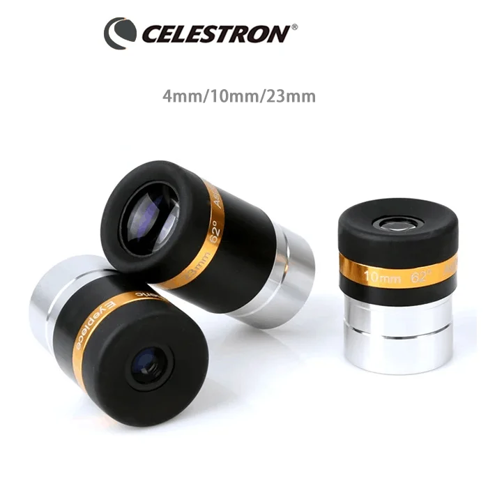 Асферический окуляр Celestron с высоким разрешением 62 градуса 4/10/23 мм полным
