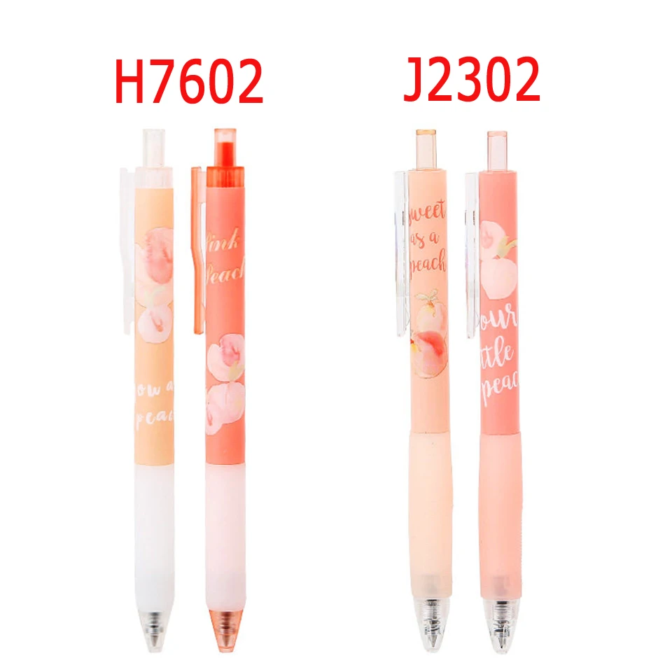 Gel Pen 0.5mm Black/Red/Blue ink Fruit Series Peach pens Creative Writing Smooth Neutral pen School Office Stationery  Канцтовары