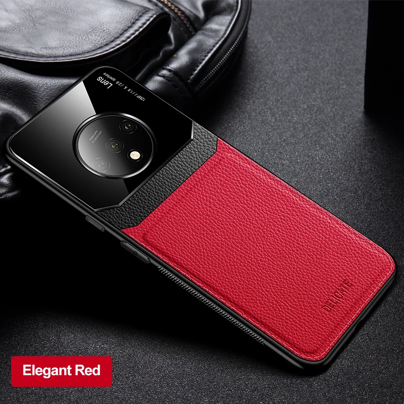 Red Чехол для Oneplus 7 T Pro Силиконовый противоударный бампер из искусственной кожи плексиглас задняя крышка для Oneplus One plus 6 6T 7 T pro Чехол Для Телефона - Цвет: Red