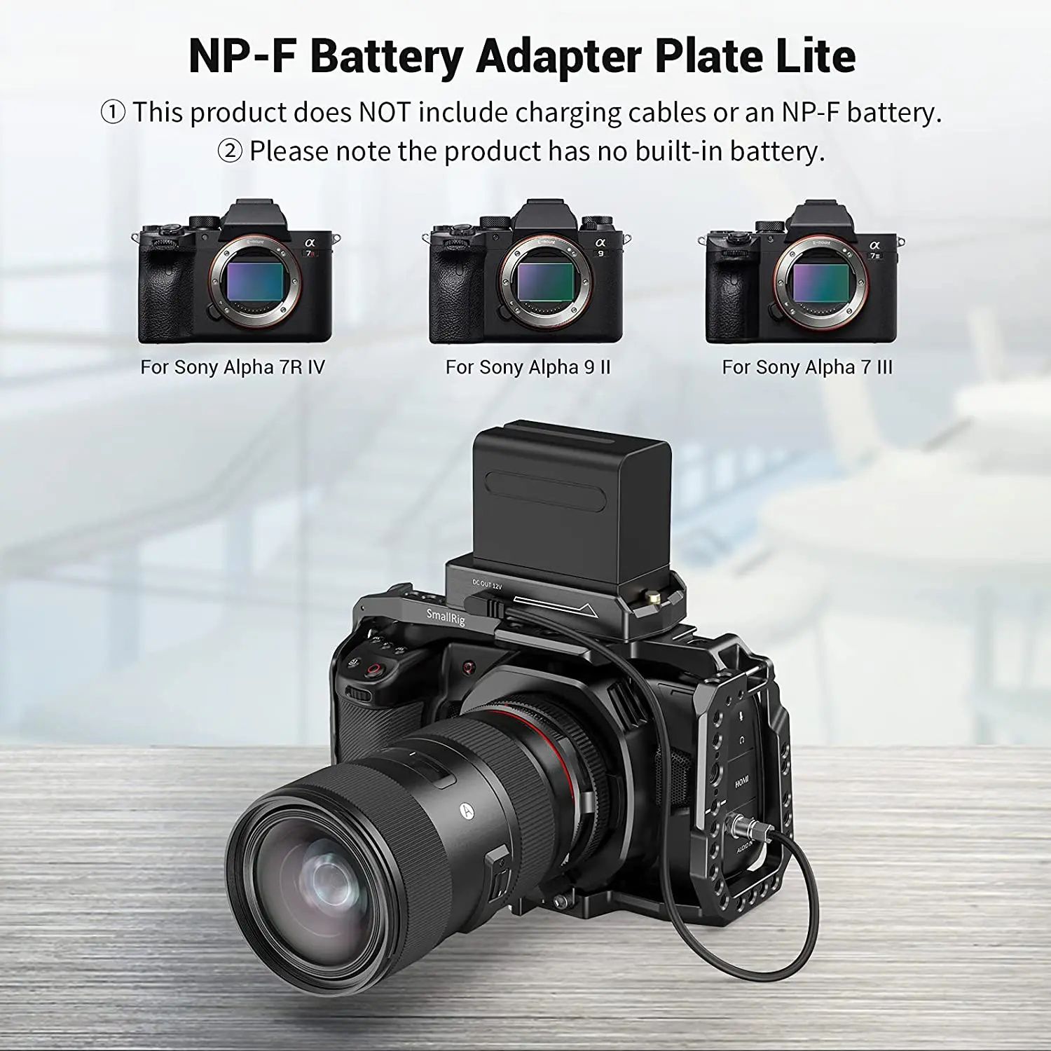 Плата адаптера аккумулятора SmallRig NP-F Lite для Sony батарея с выходным портом 12 В/7 4 В