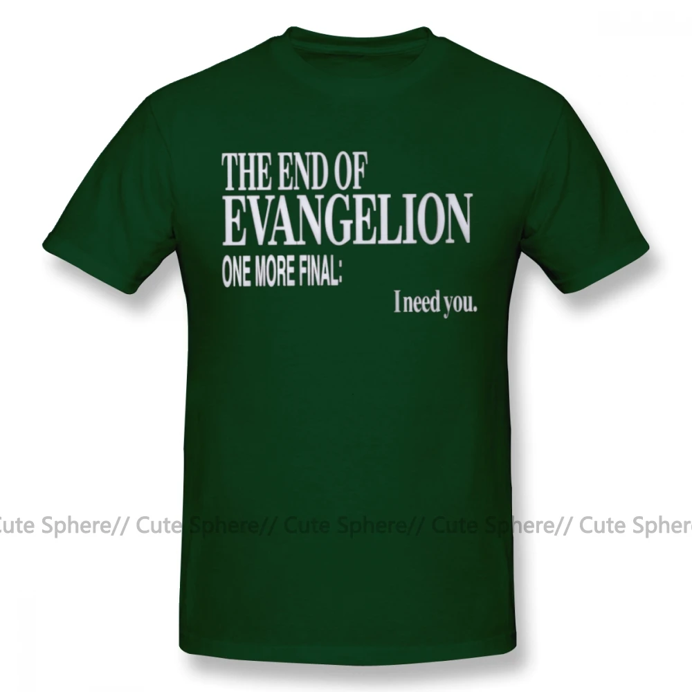 Аска Лэнгли сорью»(Evangelion Футболка Keep Calm and остаться в конце футболка «Evangelion» с короткими рукавами, забавная футболка XXX летних мальчиков из хлопчатобумажной ткани, раздел-футболки - Цвет: Dark Green