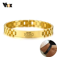vnox my dad hero bracelets personalized quotes men bracelet qualified stainless steel id bangle fathers day gift 19 5cm21cm
