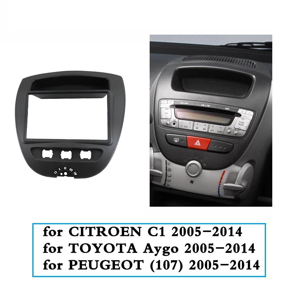 Двойной Din автомобильный радиоприемник для Toyota Aygo Citroen C1 Peugeot 107 DVD стерео Панель