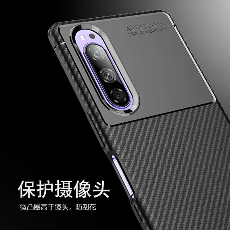 Чехол из углеродного волокна для sony Xperia 5, высококачественный чехол с алмазной сеткой для sony Xperia 5 Xperia5, задняя крышка 6,1 дюйма