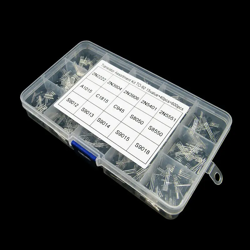 600 шт./компл. 15 видов транзистор TO-92 Ассортимент Набор синхронизированных