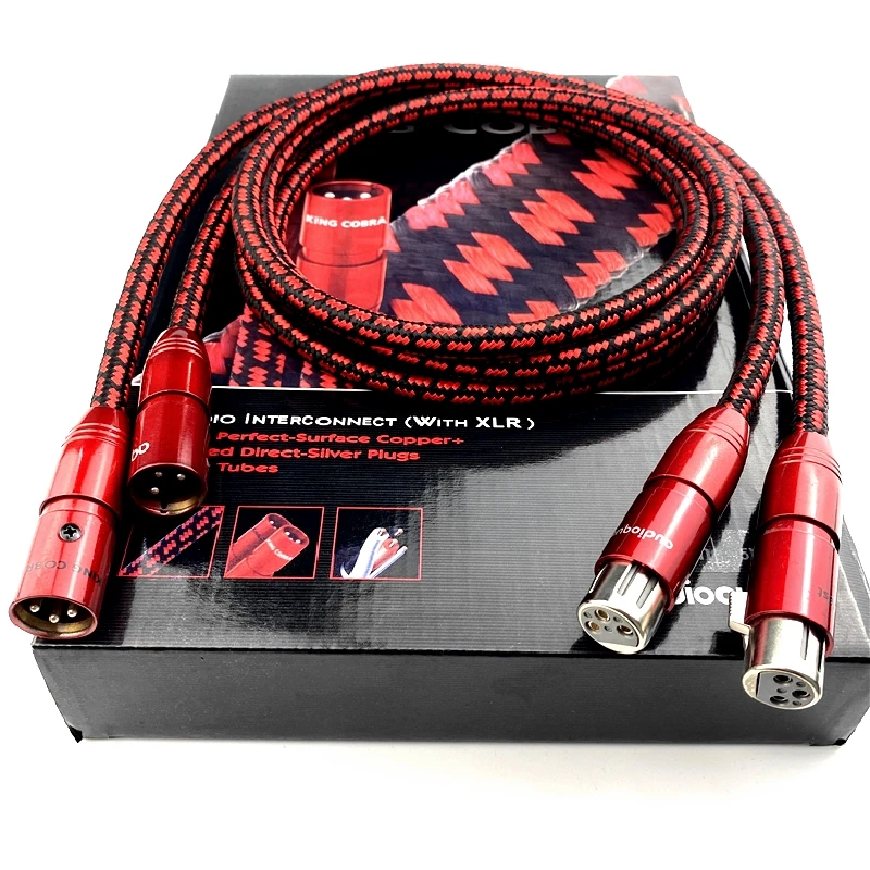 Пара HiFi Audio кабели XLR King Cobra PSC соединение кабель баланса с коробкой|Кабели VGA| |