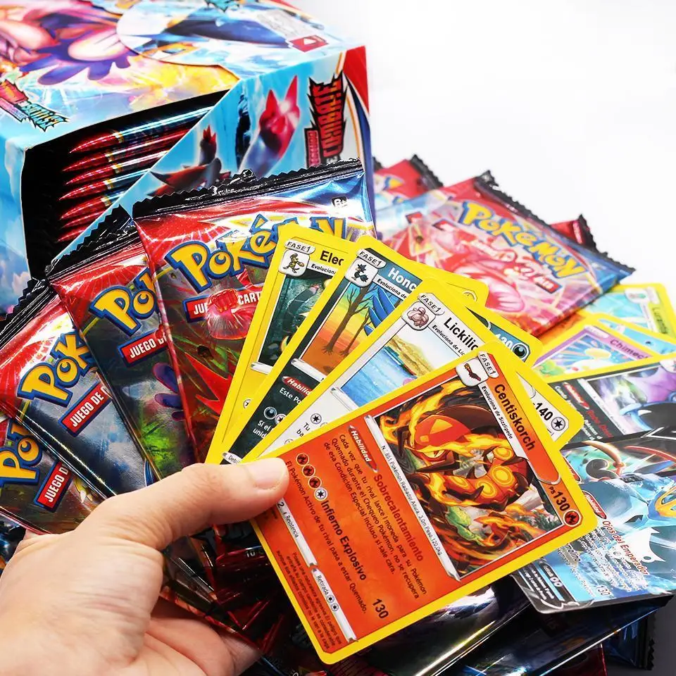 Cartas de Pok&eacute;mon en espa&ntilde;ol/ingl&eacute;s/franc&eacute;s, espada y escudo, estilos de batalla, Caja Sellada (36 paquetes)-1
