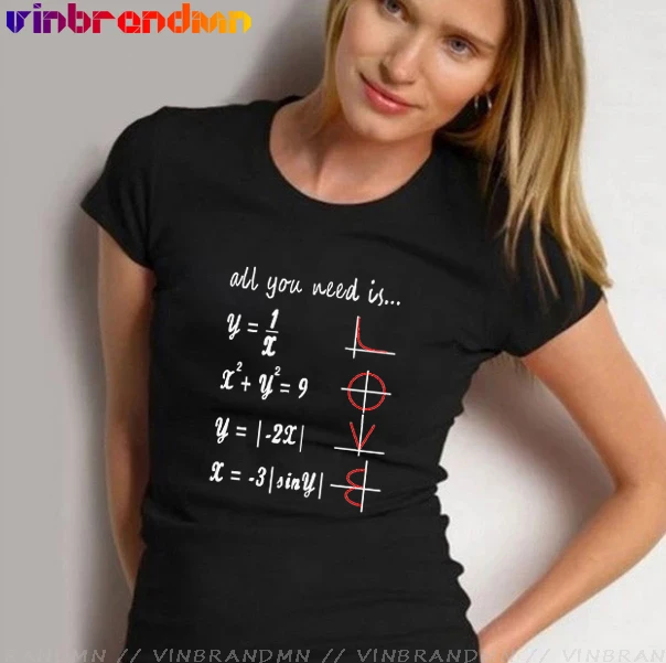 

Summer Tee Tops All you need is love Math Graphic T Shirt For Women Short Sleeve O-Neck Casual Ladies Tee Shirt Camiseta Mujer