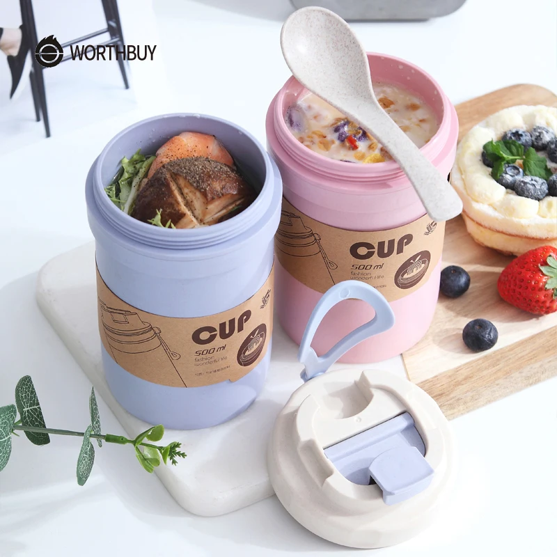 WORTHBUY Двухстенная Спортивная бутылка для воды Экологичная бамбуковая Питьевая