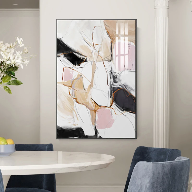 

Абстрактная Геометрическая Современная Комбинация гостиной для дома или офиса, декоративные постер Декор настенное искусство холст живоп...