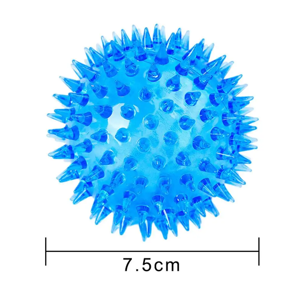 

1pc Soft Rubber Luminous Pet Dog Chewing Elastic Ball Toy Randomly Color Rubber Chew Puppy Toy Pet Random Colors