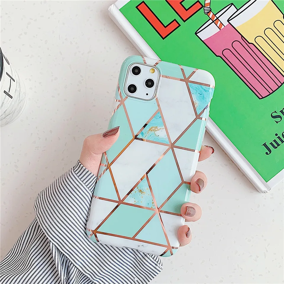 19 Синий, розовый, мраморный чехол для телефона Coque Funda, чехол для Apple iphone 10 Xs max, чехол s, XR, X, 8, 7 plus, 6, 6s plus, чехол для iphone 11 pro max - Цвет: 19