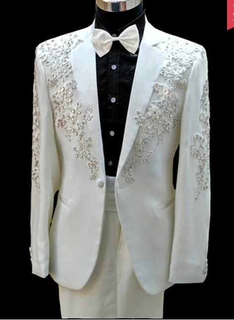 

Size Clothing Lager Free Shipping Paillette Costume Men Formal Dress Slim Suits Clothes / S-xxl