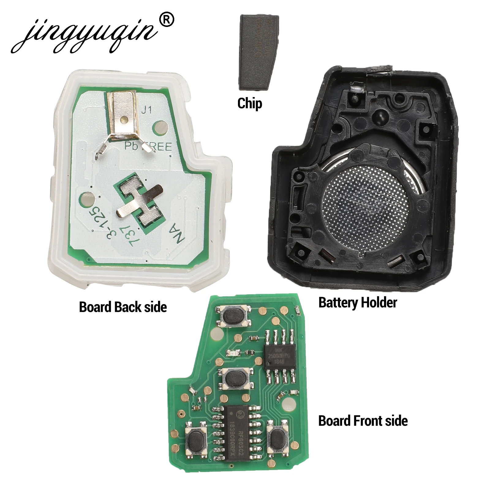

Jingyuqin Remote Car Key 314.4Mhz G/H Chip Optional For Toyota Camry Corolla 2012-2017 HYQ12BDM HYQ12BEL 4 Button Control Fob