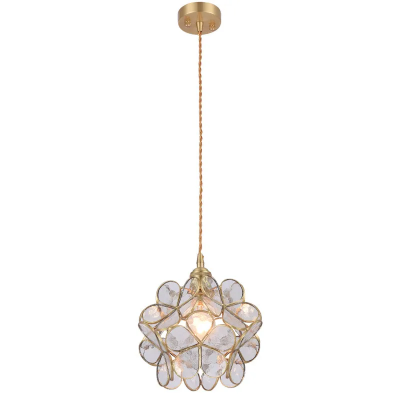 Креативная прикроватная лампа в скандинавском стиле медный + стеклянный