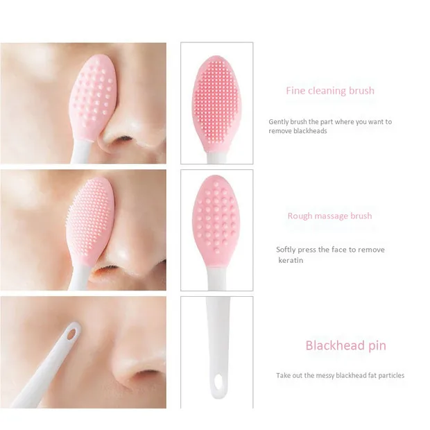 

1Pc Soft Handheld Silicone Face Care Clean Brush Exfoliator Blackhead Removal Facial Cleansing er Brush Makeup Tools