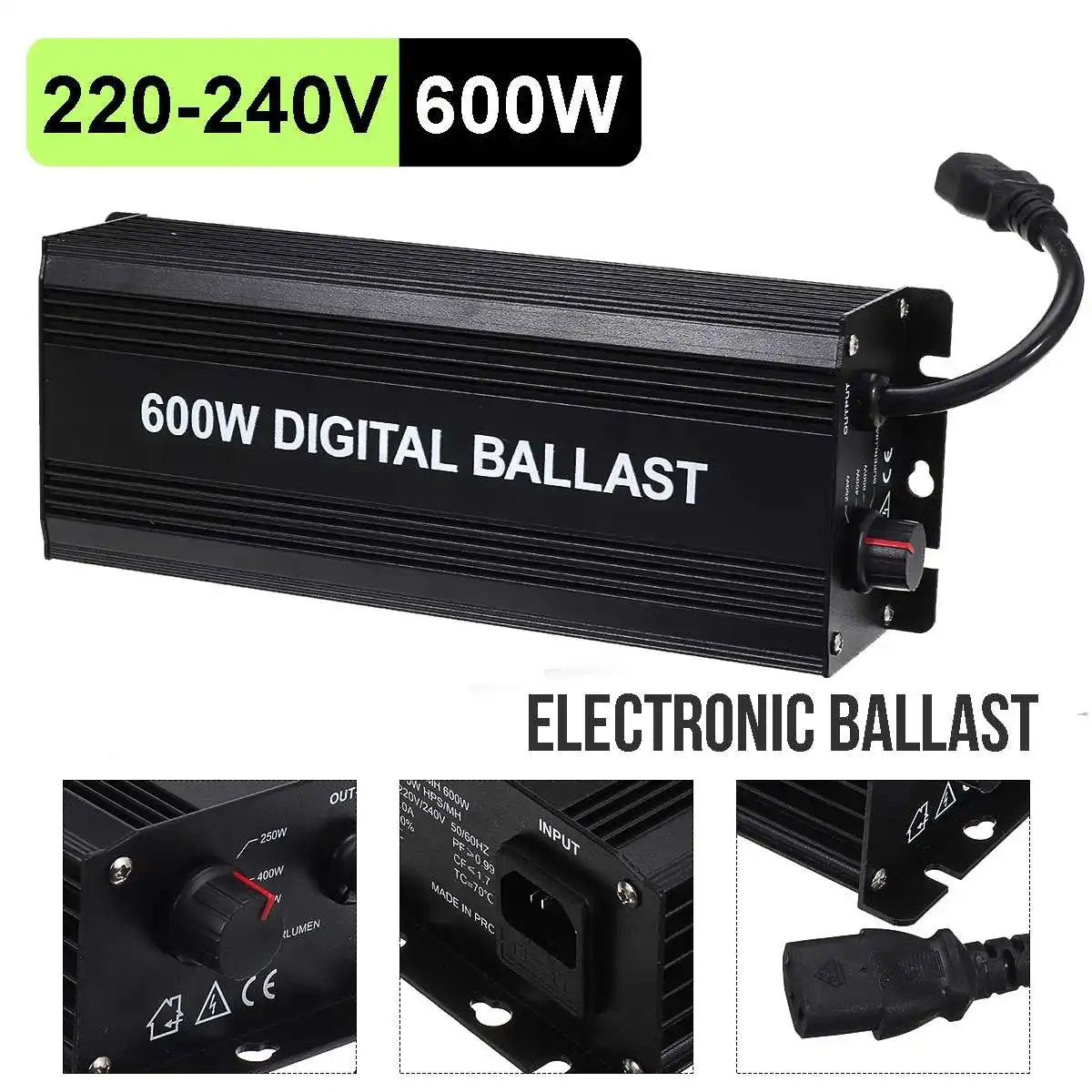 

Цифровые балласты 600 Вт для садовых растений, лампы HPS MH с регулируемой яркостью