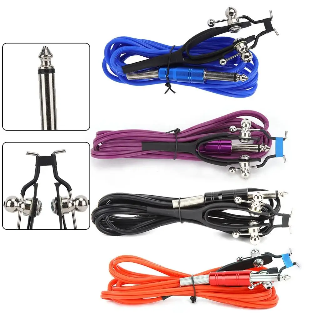 

New 4 Color 1.8m Silicone Clip Cord Tattoo Power Supply Tattoo Hook Line for Rotary Tattoo Machine Microblading Permanent Makeup