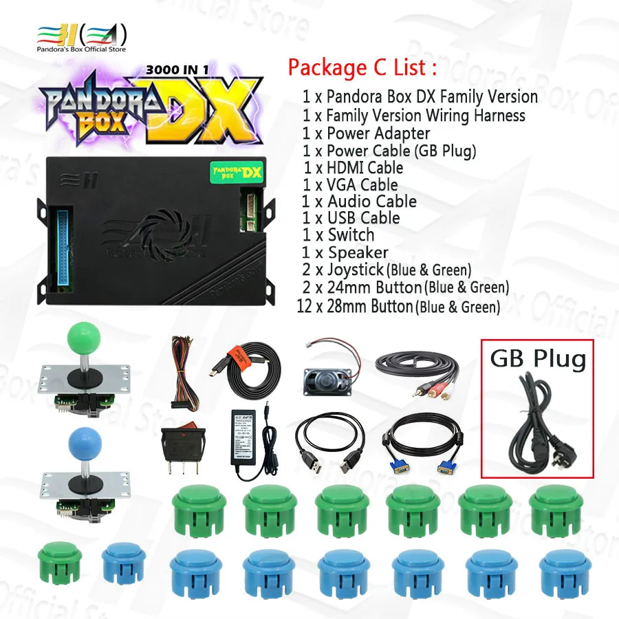 Pandora Box DX 3000 в 1 семейная версия аксессуары для управления diy аркада джойстик