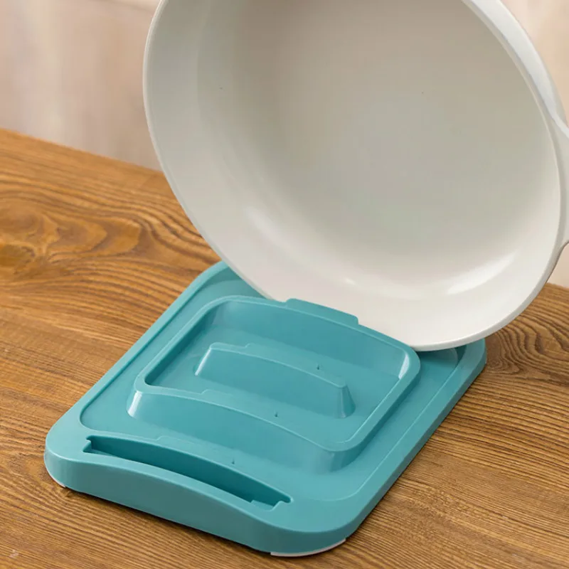 Кухонная полка для кастрюль крышек стеллаж бытовое хранилище слива кухонные