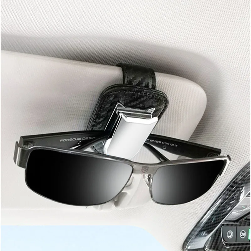 

Car Sunglasses Holder for Tesla Model 3 Y S X Carbon 2021 Sun Visor Glasses Clip Key Card Storage Anti-fur Interior Accessories