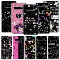 lil peep lil bo peep black phone case for samsung s22 ultra s21 plus galaxy s20 fe s10 lite 2020 s9 s8 s7 s6 edge cover pattern