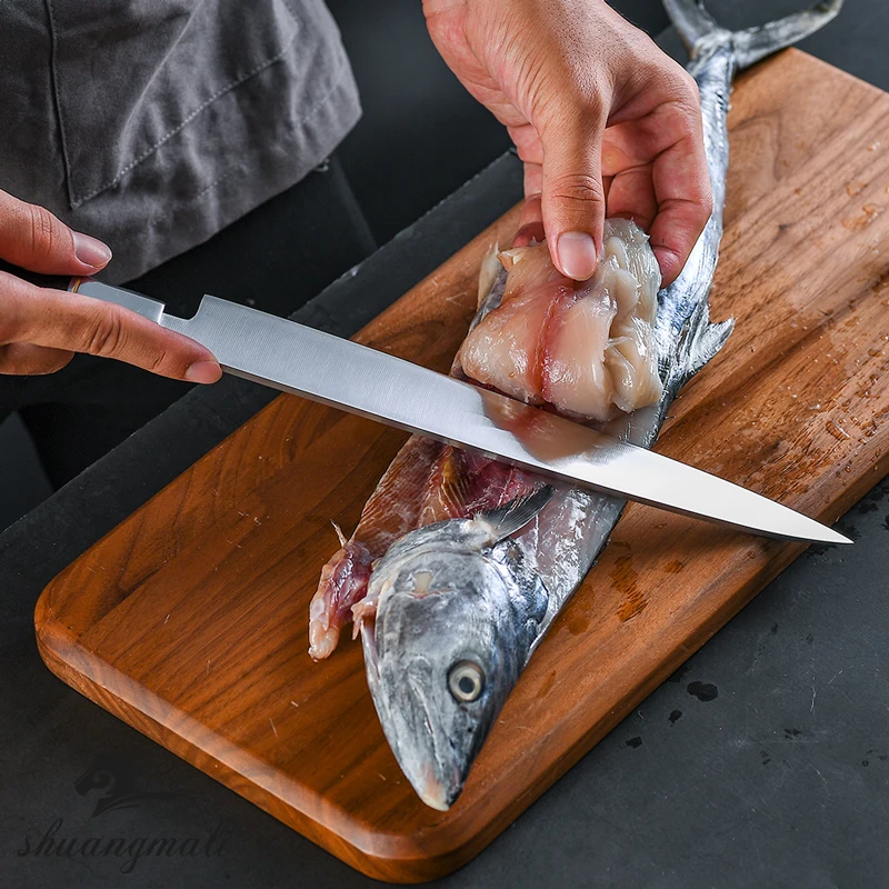 Японский Набор для филе лосося 5CR15 стальные ножи суши набор нарезки рыбы нож