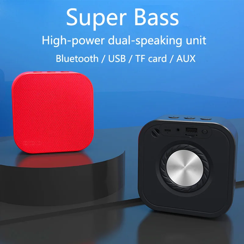 Мини Портативный беспроводной Bluetooth динамик супер бас Колонка громкий звук