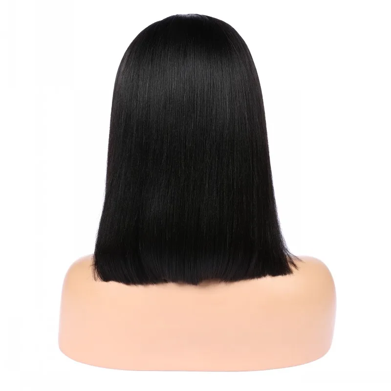 Yeahwigs 150% 13*6 парики шнурка короткий Боб перуанские волосы remy могут быть окрашены передние человеческие волосы парики предварительно сорванные отбеленные узлы