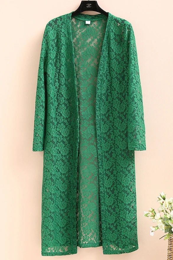 Harajuku Outerwear Women Long Sleeve Solid Loose Lace Jackets 2020 New Summer Fashion Plus Size Ladies Wild Joker Casual Coat | Женская