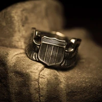 retro american badge air force pilot open adjustable ring domineering trend mens party prom jewelry