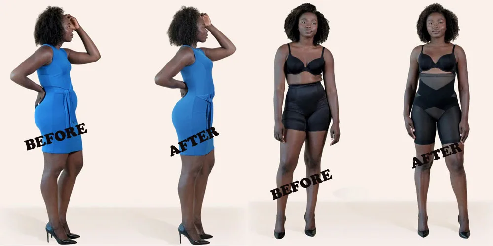 FeelinGirl Fajas Colombianas Shaper Seamless Shapewear Tummy Control Thigh Slimmer Postpartum Butt Lifter Slimming Underwear