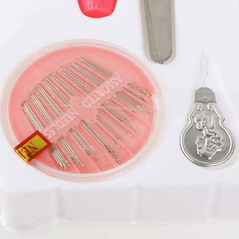 

Portable Needlework Thread Set Household DIY Multifunction Needle Sewing Kit Threader Tape Scissor Storage Bag Set