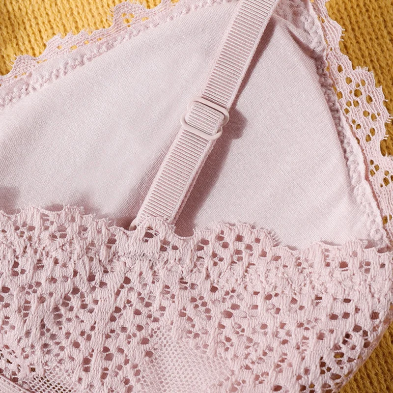 Комплект нижнего белья женский кружевной топ и трусики | Женская одежда