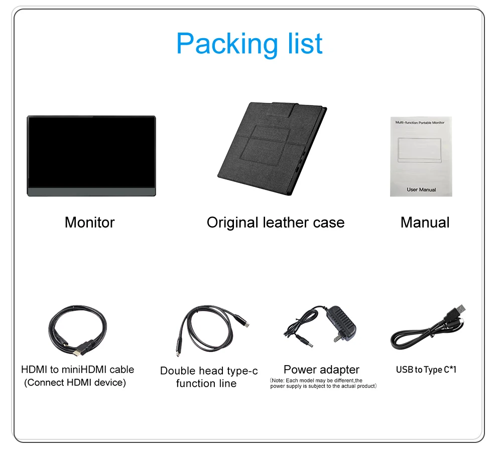 

13.3" 3k UHD Touch Screen Portable Monitor USB Type C HDMI For PC Laptop Computer Gaming Ps4 Xbox Huawei Xiaomi Phones Display