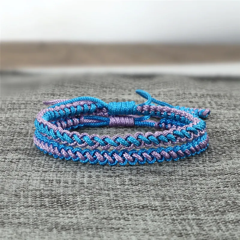 Браслеты веревочные с узелком ручной работы для женщин и мужчин плетеные