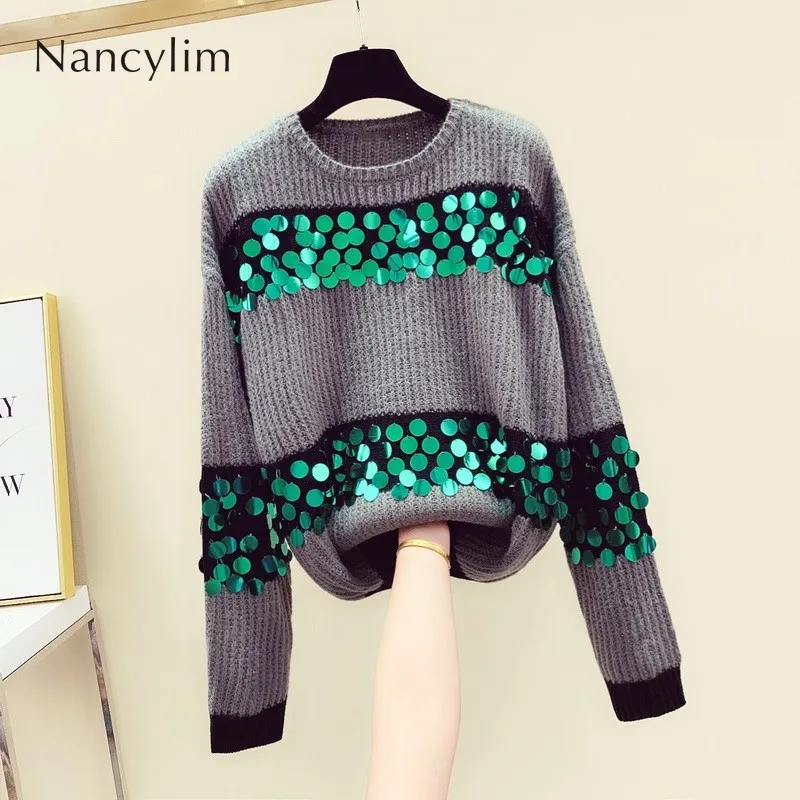 

Свободный свитер, женский осенне-зимний новый корейский свитер с длинными рукавами в Радужном стиле, женские пуловеры для студентов, 2019