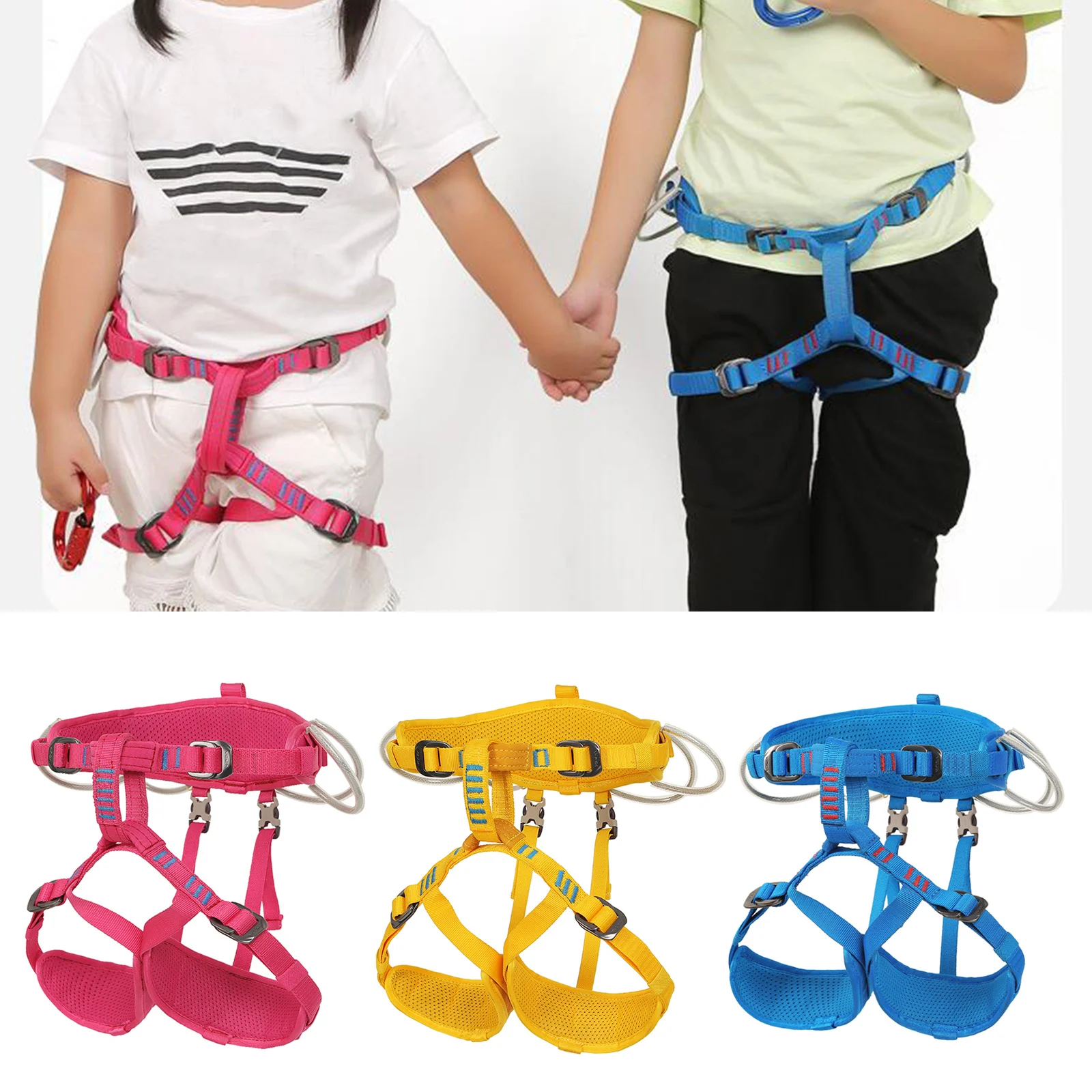 children training half body safety harness rock climbing rappelling tree protect waist safety belts mountaineering equipment free global shipping