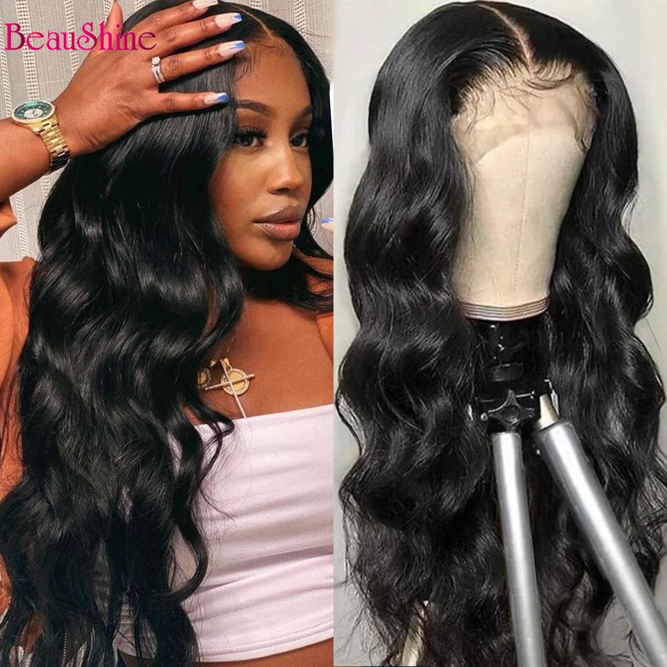 Beaushine Hair 13x6 Lace Wigs Brazilian Body Wave Lace Front Human Hair Wigs For Black Women 250% Density Lace Frontal Wig