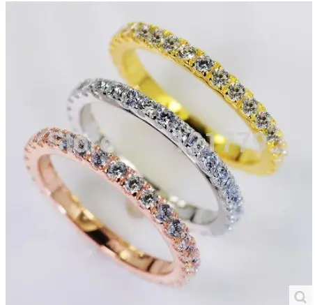 TR005 ювелирные изделия 0.72CT SONA имитация драгоценных камней Бесконечность