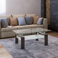 rectangle black glass coffee table clear coffee table%ef%bc%8cmodern side center tables for living room