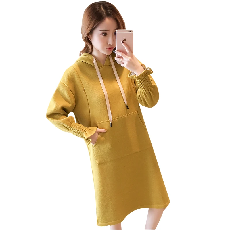 Одежда для беременных платье кормления свободное стильное женщин халат кормящих