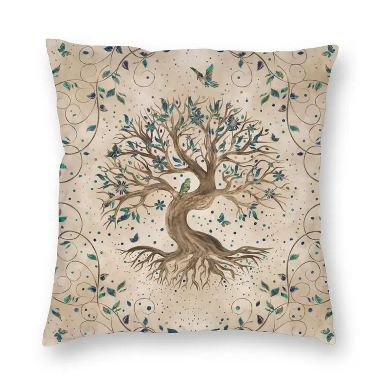 

Двухсторонний чехол для подушки с принтом "Древо жизни", Викинг норвежский, для дивана, домашний декор