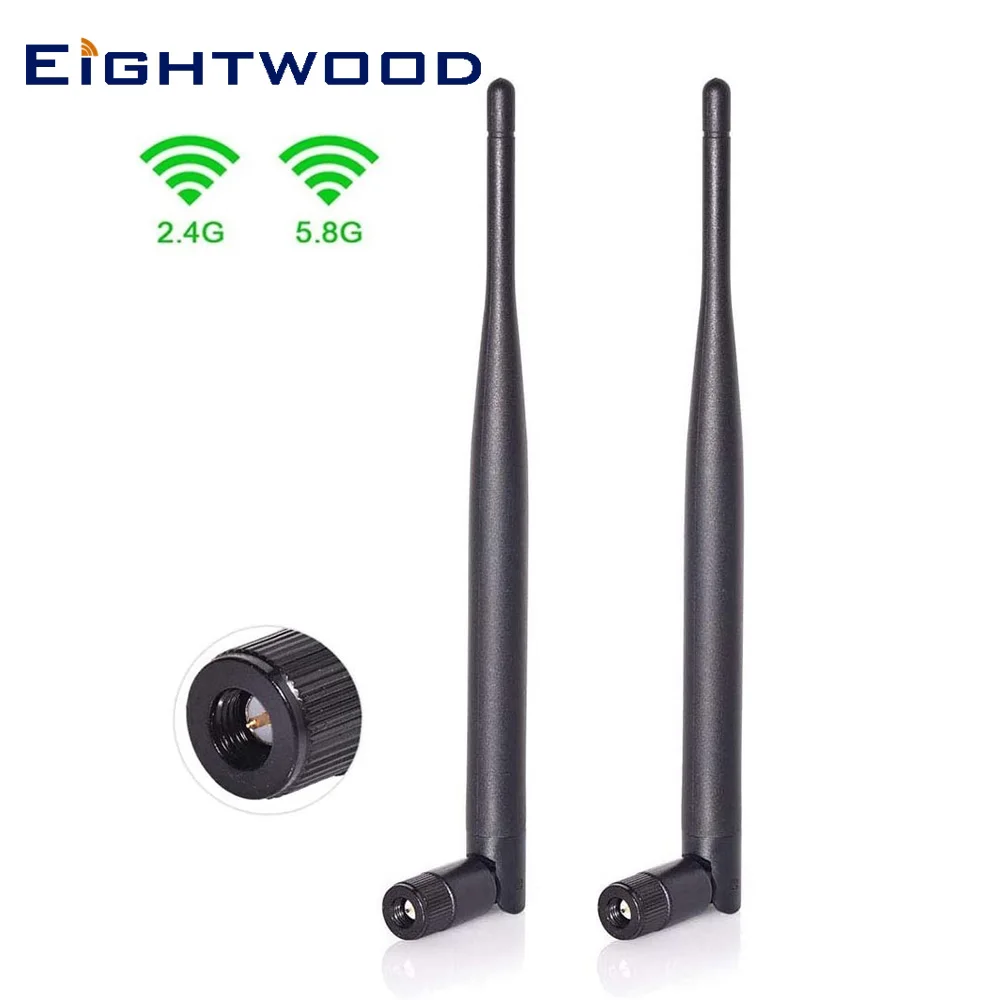 Eightwood двухдиапазонная антенна WiFi 2 4 ГГц 5 8 SMA Male для камеры заднего вида грузовика