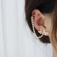 2021 jewelry gifts women asymmetrical butterfly clip earrings