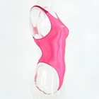 DROZENO Глянцевая жирной шелковистые Сексуальные облегающие эластичные шелковистые модный высокого качества вилка Т-образная Цельный купальник для девочек