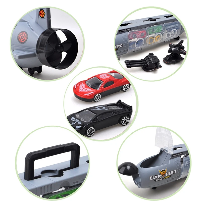 

Submarine Transporter Carry Case with Fun Design Includes 6 Special Alloy Vehicles Car for Kids