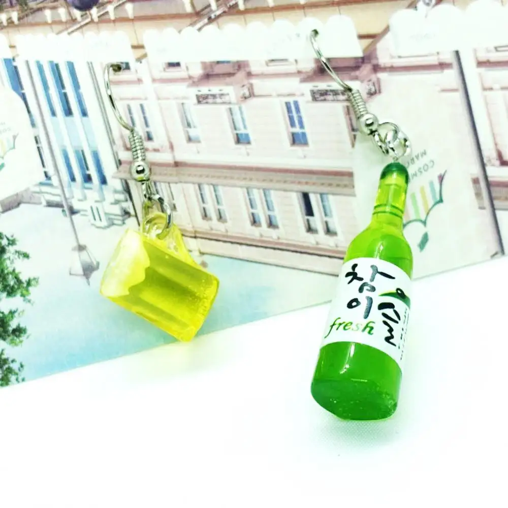 Новые Каваи креативные полимерные имитации крутые мини пивные бутылки вина