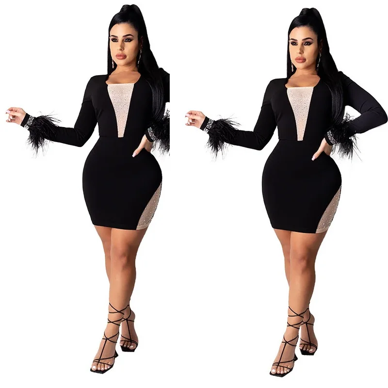 

Somoshein S-2xl сексуальное прозрачное Сетчатое белое платье в стиле пэчворк, женские мини-платья, оптовая продажа, Прямая поставка