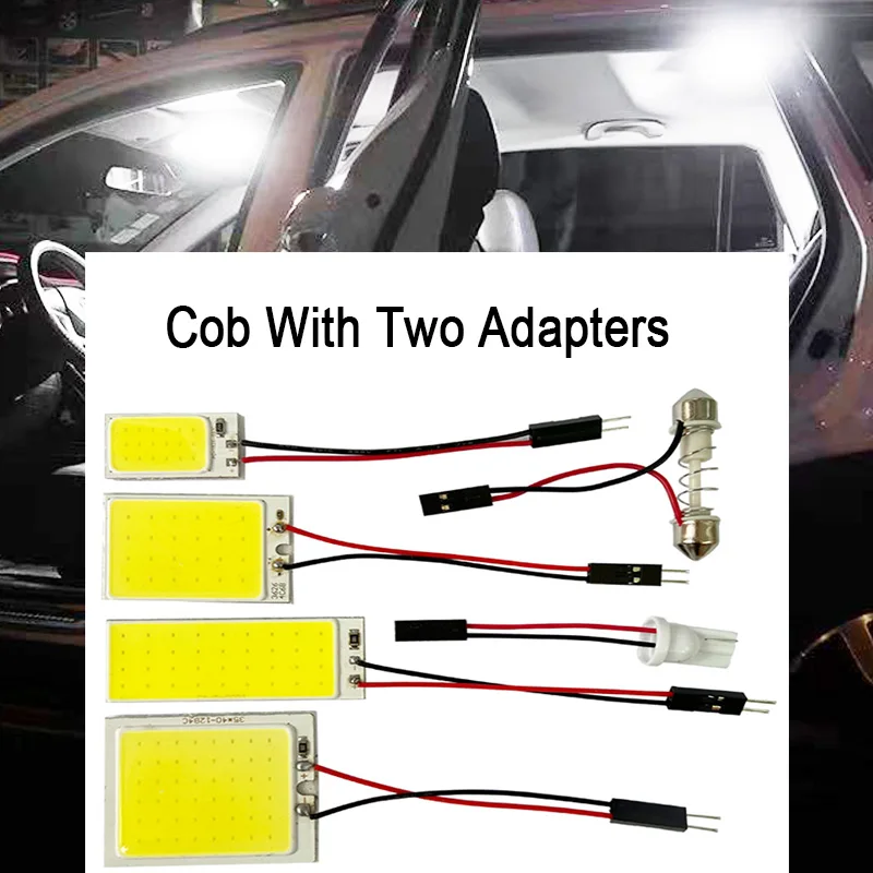 

1pcs White T10 W5w Auto Interior Reading Lamp Bulb Light Dome Festoon Vehicle Cob 18SMD 24SMD 36SMD 48SMD Car Led Panel